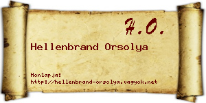 Hellenbrand Orsolya névjegykártya